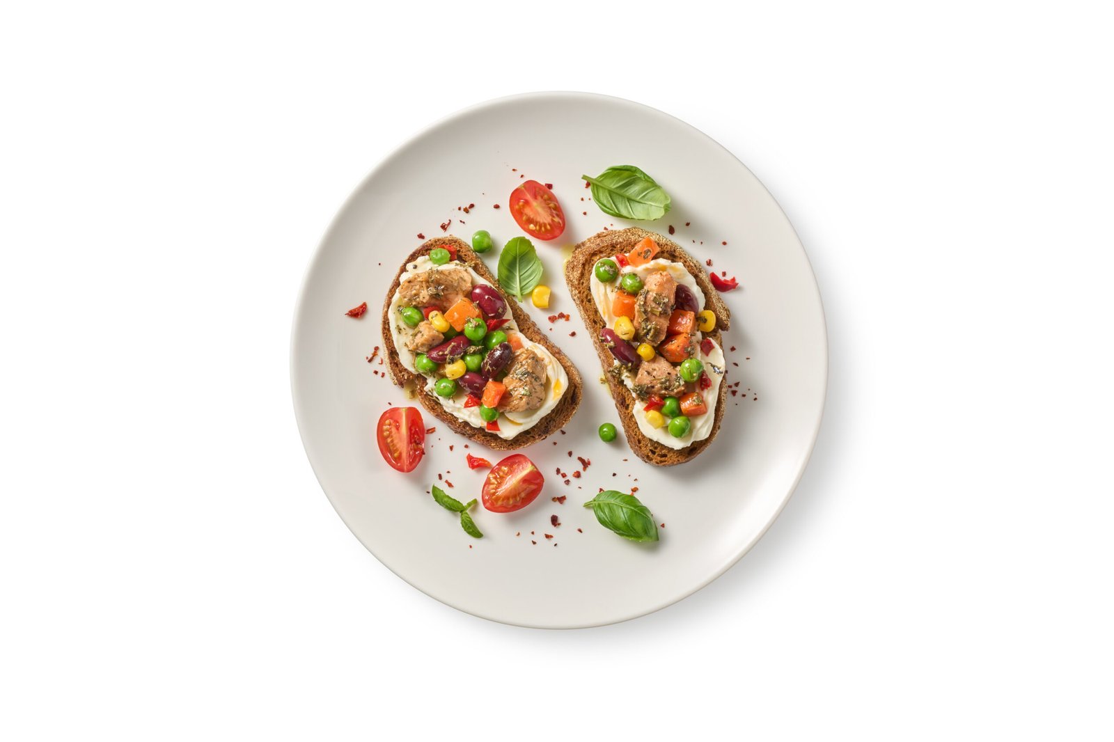 Italian Salmon Salad Bruschetta